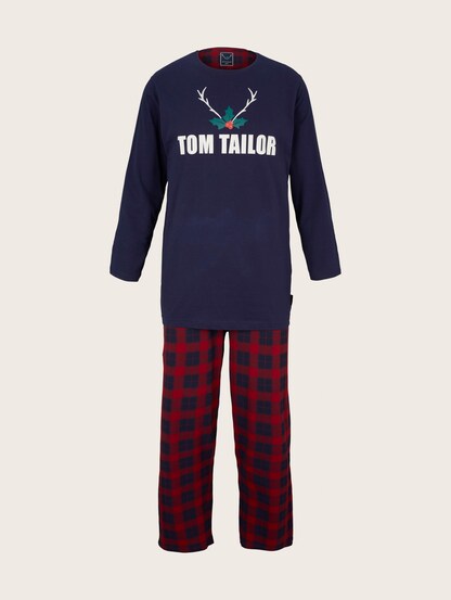 Tom Tailor Pyjama in Blau für Herren Herren Bekleidung Nachtwäsche Schlafanzüge und Loungewear 
