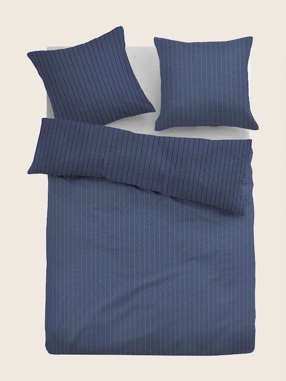 Parure de lit à motifs par Unisex, indigo / indigo