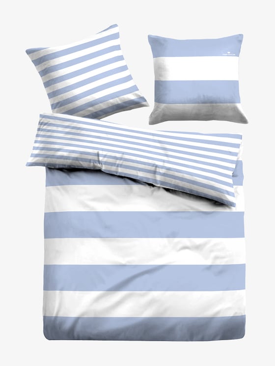 striped, reversible bed linen