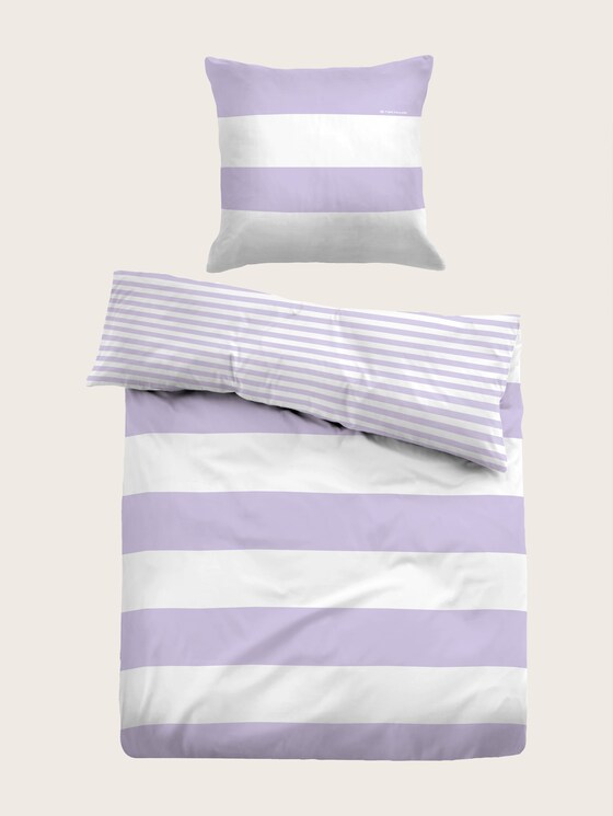 Gestreepte dekbedset door Unisex, lilac