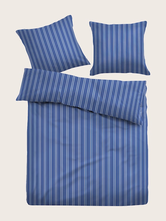 Satin bed linen, striped lengthwise