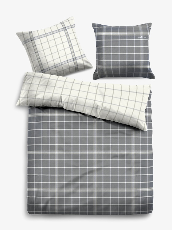 Reversible bed linen with a check pattern - unisex - indigo / indigo Reversible bed linen with a check pattern - unisex - indigo / indigo - 7 - TOM TAILOR