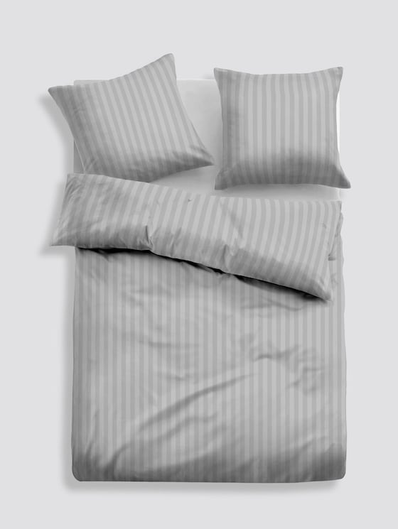 striped bed linen - unisex - grey striped bed linen - unisex - grey - 1 - TOM TAILOR
