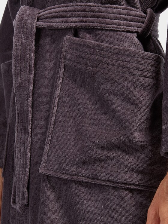hooded bathrobe - unisex - dunkelgrau / dark grey hooded bathrobe - unisex - dunkelgrau / dark grey - 10 - TOM TAILOR