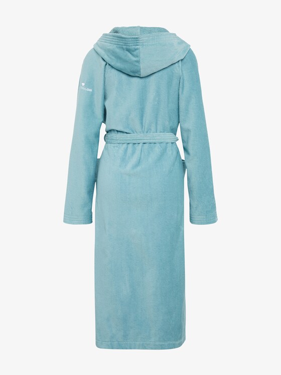 hooded bathrobe - unisex - aqua hooded bathrobe - unisex - aqua - 8 - TOM TAILOR