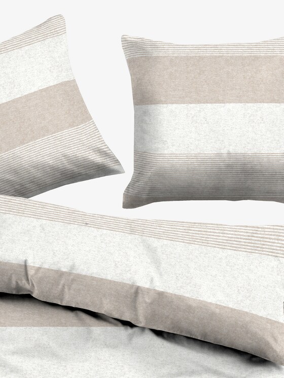 striped bed linen - unisex - taupe striped bed linen - unisex - taupe - 10 - TOM TAILOR