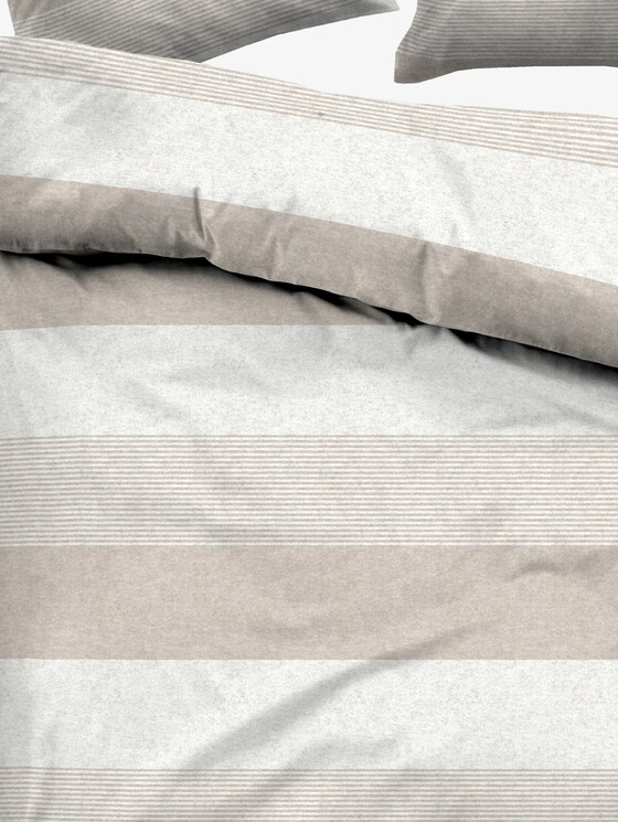 striped bed linen - unisex - taupe striped bed linen - unisex - taupe - 17 - TOM TAILOR