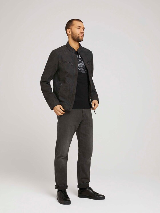 Langarmshirt mit Print - Männer - Frost Ash Langarmshirt mit Print - Männer - Frost Ash - 3 - TOM TAILOR
