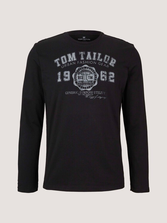 Langarmshirt mit Print - Männer - Frost Ash Langarmshirt mit Print - Männer - Frost Ash - 7 - TOM TAILOR