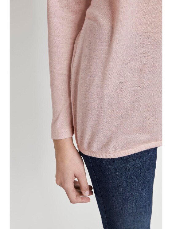 Long sleeve top with bead embroidery - Women - rose smoke melange Long sleeve top with bead embroidery - Women - rose smoke melange - 10 - TOM TAILOR