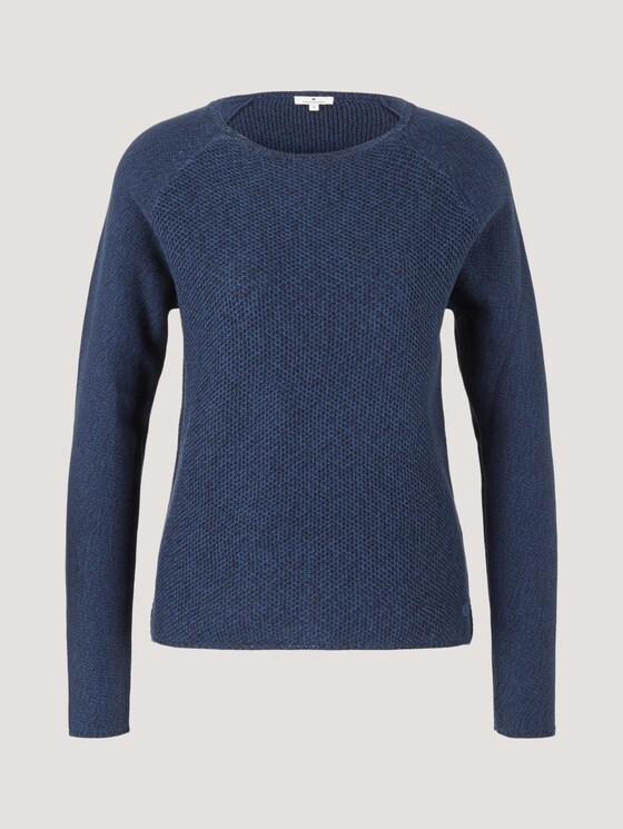 Pullover mit Wabenstruktur - Frauen - Dark Denim Blue Pullover mit Wabenstruktur - Frauen - Dark Denim Blue - 7 - TOM TAILOR