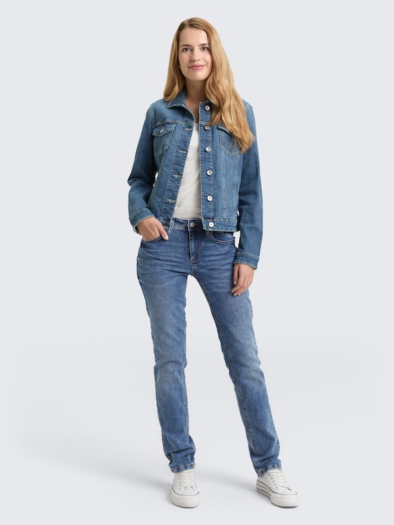 Jean TTALEXA straight par Women, random bleached blue denim