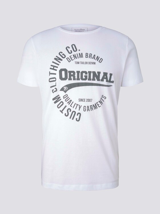 T-Shirt mit Print - Männer - White T-Shirt mit Print - Männer - White - 7 - TOM TAILOR Denim