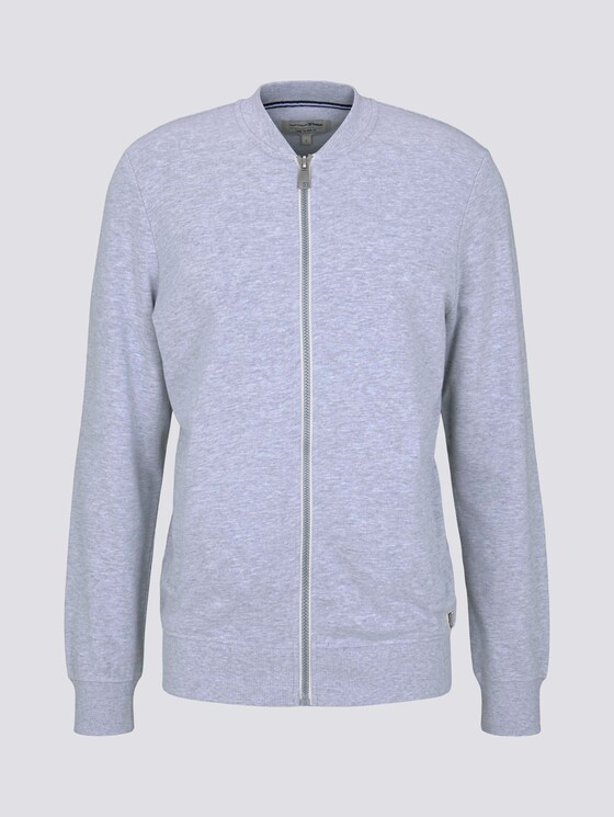 Schlichte Sweatjacke - Männer - Light Stone Grey Melange Schlichte Sweatjacke - Männer - Light Stone Grey Melange - 7 - TOM TAILOR Denim