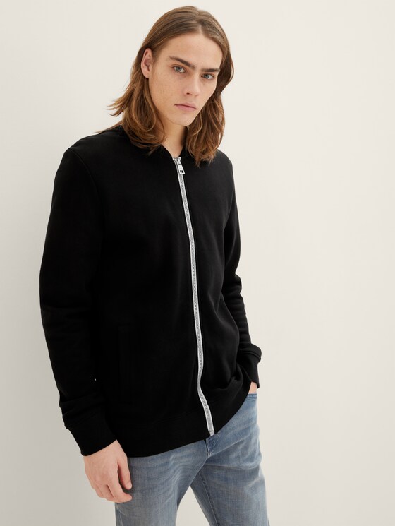 Schlichte Sweatjacke - Männer - Black Schlichte Sweatjacke - Männer - Black - 5 - TOM TAILOR Denim