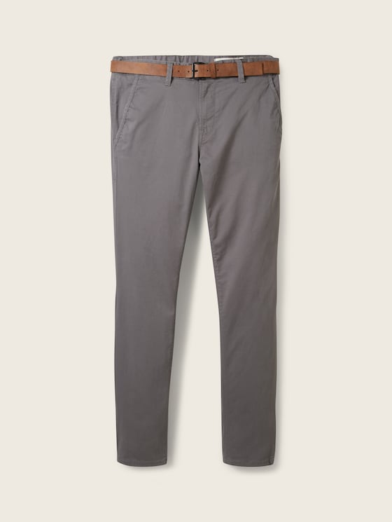 Chino trousers with belt
