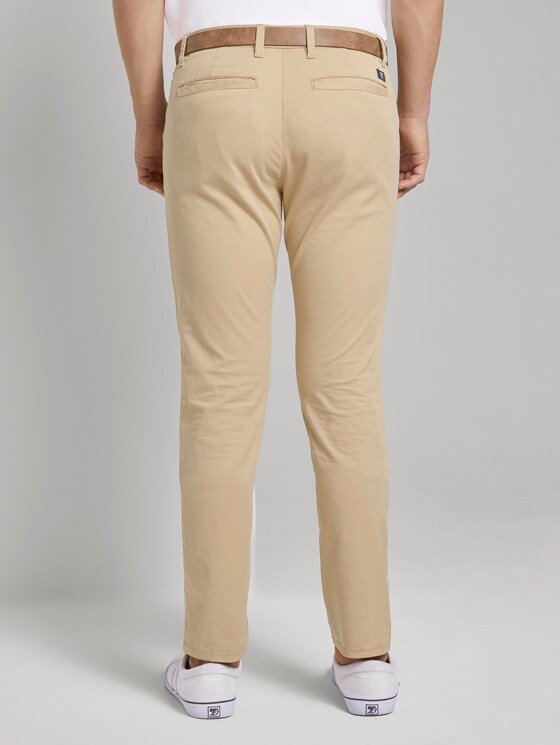 Chino trousers with belt - Men - Smoked Beige Chino trousers with belt - Men - Smoked Beige - 2 - TOM TAILOR Denim