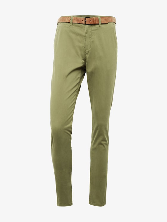 Chino Hose mit Gürtel - Männer - Cedar Green Chino Hose mit Gürtel - Männer - Cedar Green - 7 - TOM TAILOR Denim
