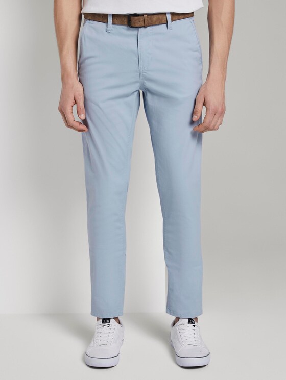 Chino Hose mit Gürtel - Männer - fresh icy blue Chino Hose mit Gürtel - Männer - fresh icy blue - 1 - TOM TAILOR Denim