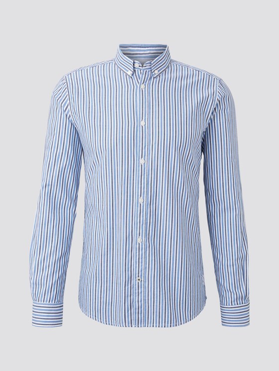Gemustertes Hemd - Männer - blue shades stripe Gemustertes Hemd - Männer - blue shades stripe - 7 - TOM TAILOR