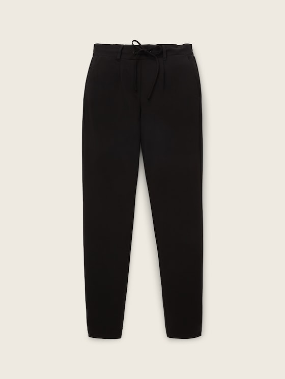 Casual material trousers - Women - deep black - 7 - TOM TAILOR
