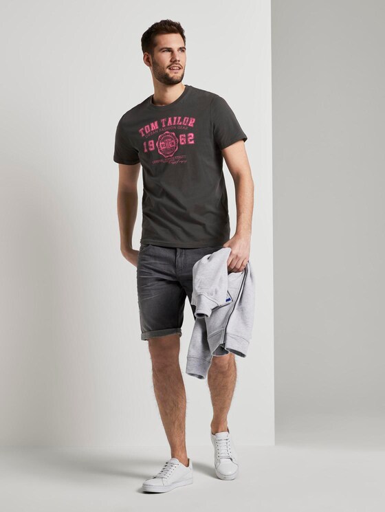 T-Shirt mit Logo-Print - Männer - Phanton Dark Grey T-Shirt mit Logo-Print - Männer - Phanton Dark Grey - 3 - TOM TAILOR
