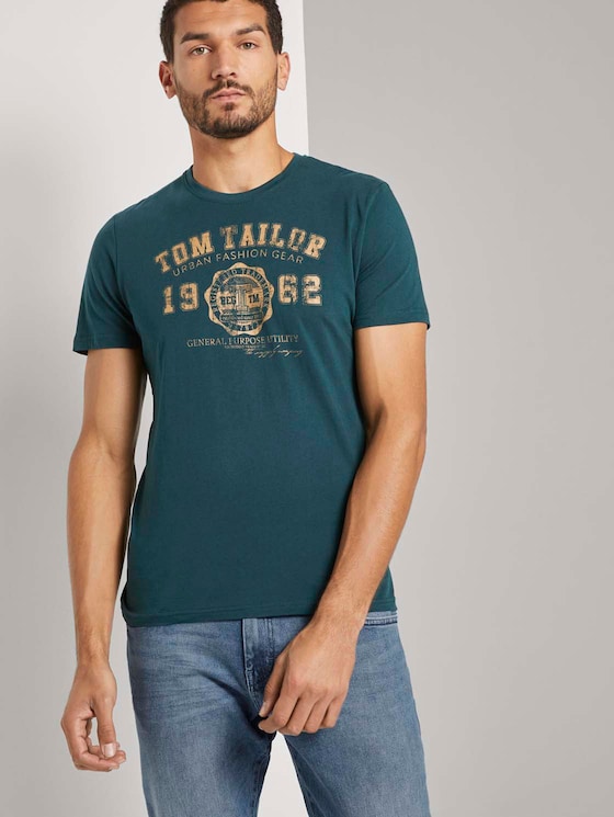 T-Shirt mit Logo-Print - Männer - Deep Green Lake T-Shirt mit Logo-Print - Männer - Deep Green Lake - 5 - TOM TAILOR