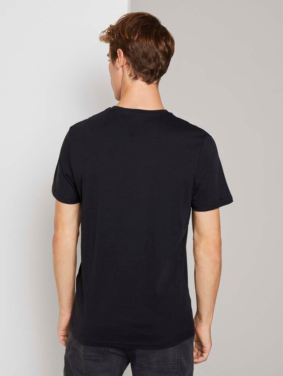 T-Shirt mit Logo-Print - Männer - Almost Black T-Shirt mit Logo-Print - Männer - Almost Black - 2 - TOM TAILOR