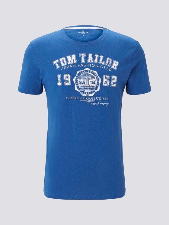T-Shirt mit Logo-Print - Männer - Advanced Blue T-Shirt mit Logo-Print - Männer - Advanced Blue - 7 - TOM TAILOR