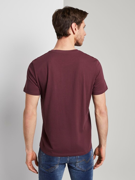 T-Shirt mit Logo-Print - Männer - Dusty Wildberry Red T-Shirt mit Logo-Print - Männer - Dusty Wildberry Red - 2 - TOM TAILOR
