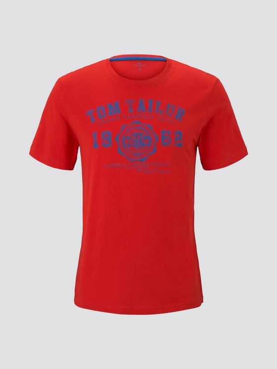 T-Shirt mit Logo-Print - Männer - brilliant red T-Shirt mit Logo-Print - Männer - brilliant red - 7 - TOM TAILOR