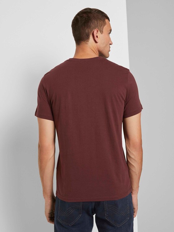 T-Shirt mit Logo-Print - Männer - Decadent Bordeaux T-Shirt mit Logo-Print - Männer - Decadent Bordeaux - 2 - TOM TAILOR
