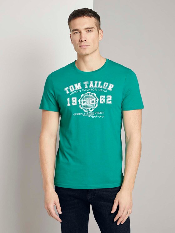 T-Shirt mit Logo-Print - Männer - new porcelain green T-Shirt mit Logo-Print - Männer - new porcelain green - 1 - TOM TAILOR