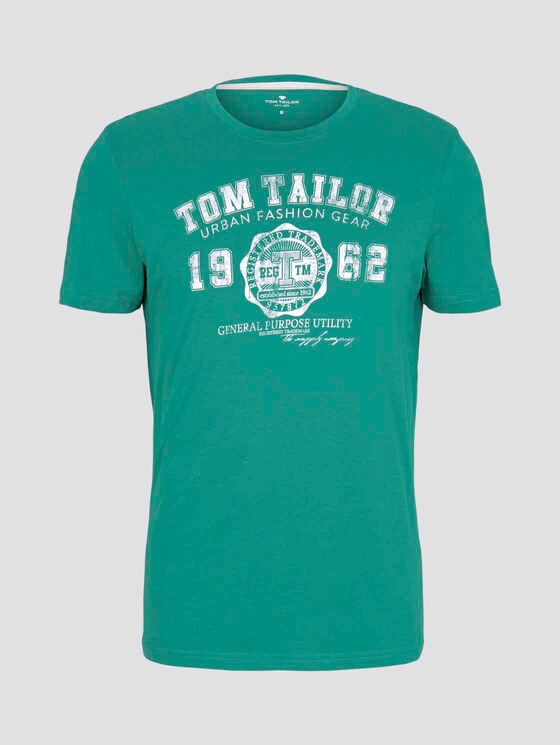 T-Shirt mit Logo-Print - Männer - new porcelain green T-Shirt mit Logo-Print - Männer - new porcelain green - 7 - TOM TAILOR