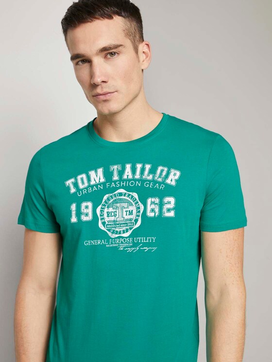 T-Shirt mit Logo-Print - Männer - new porcelain green T-Shirt mit Logo-Print - Männer - new porcelain green - 9 - TOM TAILOR