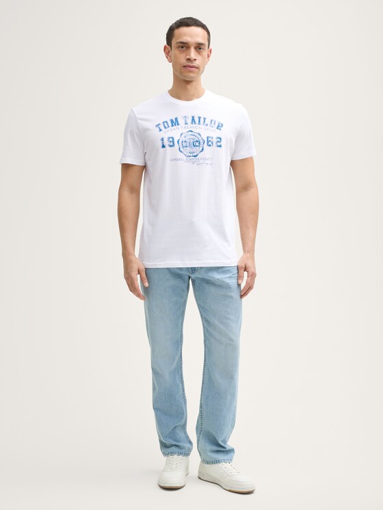 T-Shirt mit Logo-Print - Männer - White T-Shirt mit Logo-Print - Männer - White - 3 - TOM TAILOR