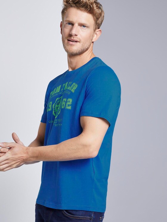 T-Shirt mit Logo-Print - Männer - victory blue T-Shirt mit Logo-Print - Männer - victory blue - 5 - TOM TAILOR