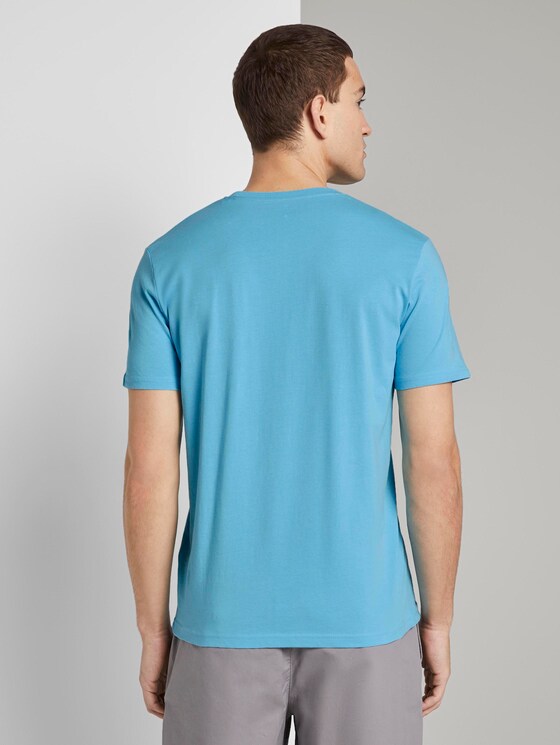 T-Shirt mit Logo-Print - Männer - crystal sea blue T-Shirt mit Logo-Print - Männer - crystal sea blue - 2 - TOM TAILOR