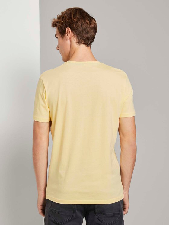T-Shirt mit Logo-Print - Männer - pale straw yellow T-Shirt mit Logo-Print - Männer - pale straw yellow - 2 - TOM TAILOR