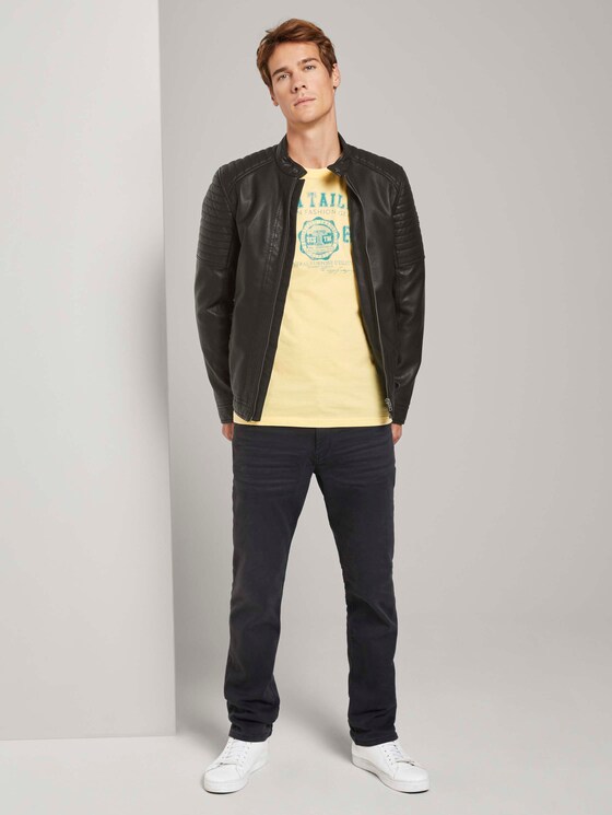 T-Shirt mit Logo-Print - Männer - pale straw yellow T-Shirt mit Logo-Print - Männer - pale straw yellow - 3 - TOM TAILOR