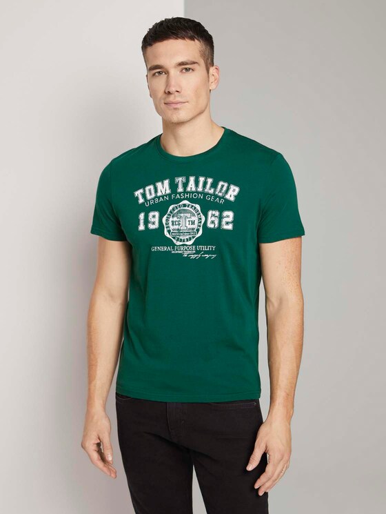 T-Shirt mit Logo-Print - Männer - dark pine fiorest T-Shirt mit Logo-Print - Männer - dark pine fiorest - 1 - TOM TAILOR