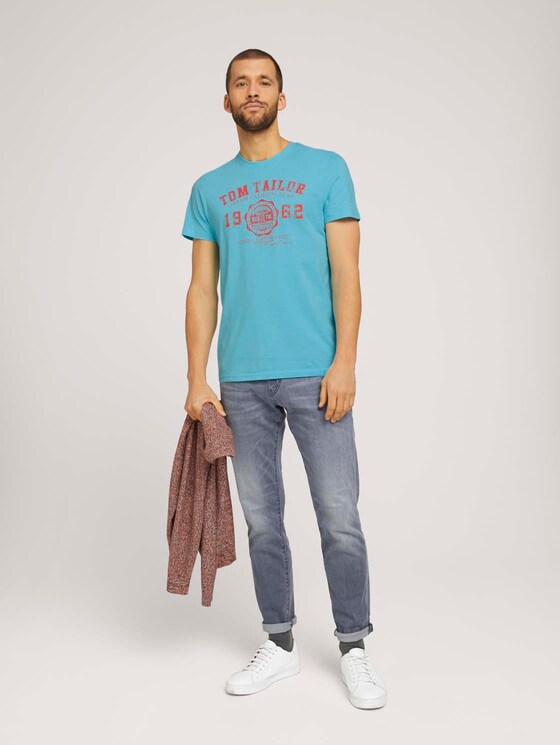 T-Shirt mit Logo-Print - Männer - teal radiance T-Shirt mit Logo-Print - Männer - teal radiance - 3 - TOM TAILOR