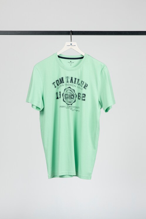 T-Shirt mit Logo-Print - Männer - soft jade T-Shirt mit Logo-Print - Männer - soft jade - 1 - TOM TAILOR