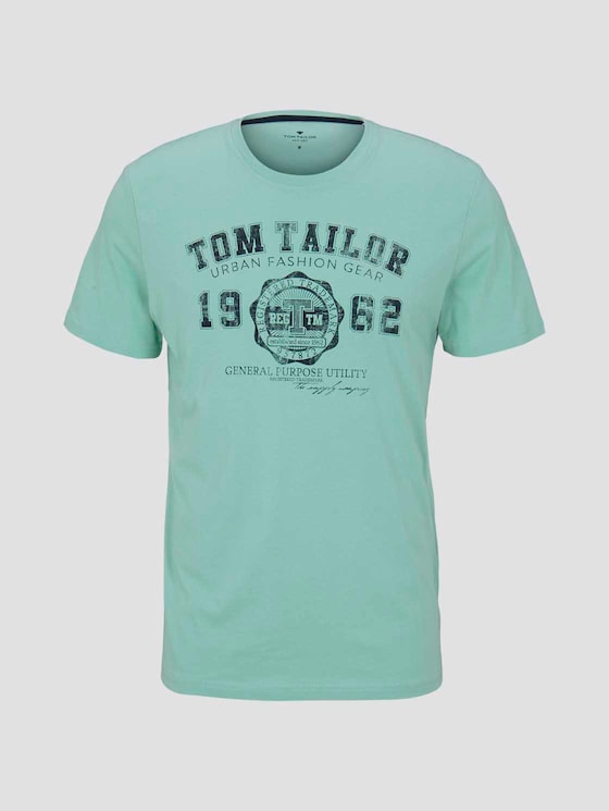 T-Shirt mit Logo-Print - Männer - soft jade T-Shirt mit Logo-Print - Männer - soft jade - 7 - TOM TAILOR