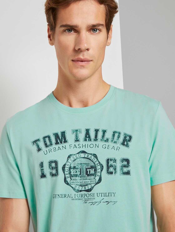 T-Shirt mit Logo-Print - Männer - soft jade T-Shirt mit Logo-Print - Männer - soft jade - 9 - TOM TAILOR