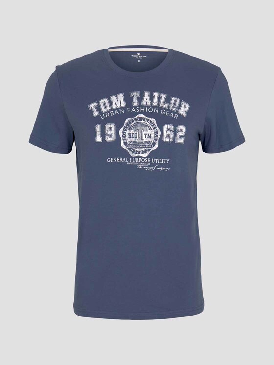 T-Shirt mit Logo-Print - Männer - light indigo blue T-Shirt mit Logo-Print - Männer - light indigo blue - 7 - TOM TAILOR