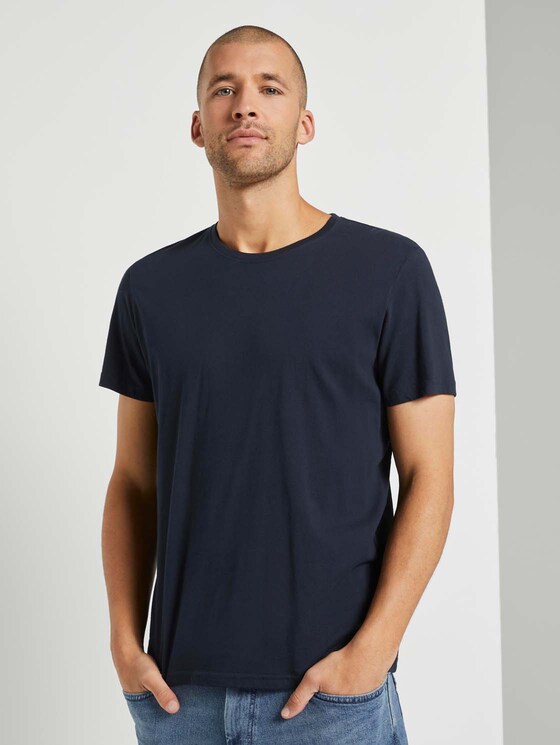 T-shirt in een dubbelverpakking - Mannen - Sky Captain Blue T-shirt in een dubbelverpakking - Mannen - Sky Captain Blue - 55 - TOM TAILOR