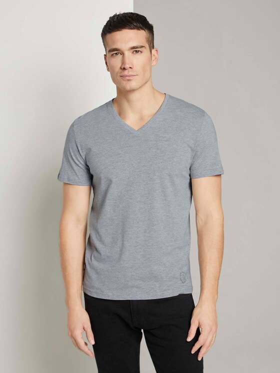 T-Shirt im Doppelpack - Männer - Middle Grey Melange T-Shirt im Doppelpack - Männer - Middle Grey Melange - 1 - TOM TAILOR