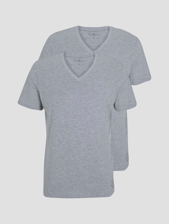 T-Shirt im Doppelpack - Männer - Middle Grey Melange T-Shirt im Doppelpack - Männer - Middle Grey Melange - 7 - TOM TAILOR