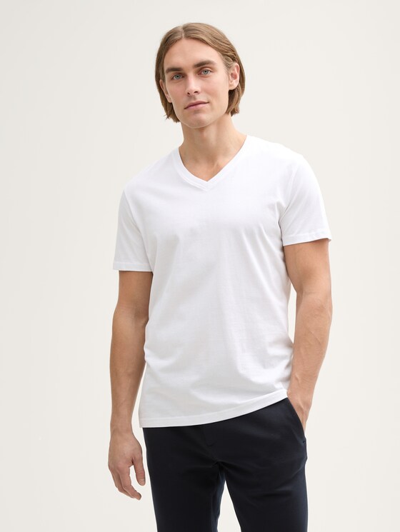 Doppelpack T-Shirt - Männer - White Doppelpack T-Shirt - Männer - White - 1 - TOM TAILOR